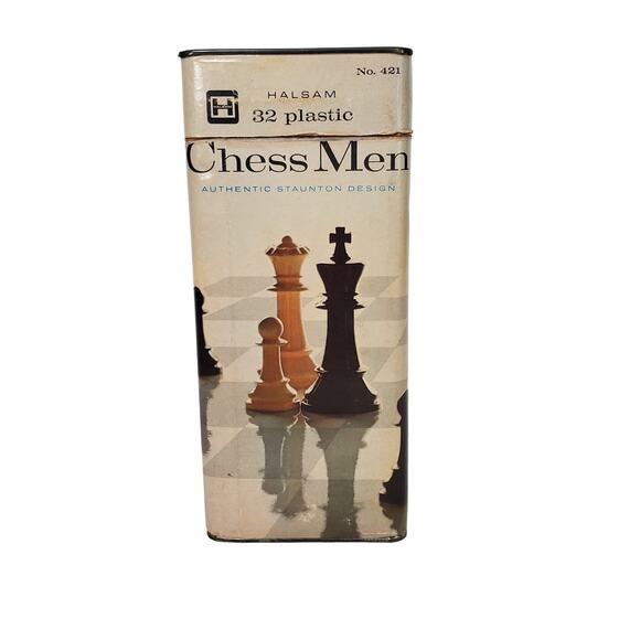 1969 Milton Bradley 32 Piece Plastic Chess Men Set Staunton VA Design 421 - Picture 9 of 11